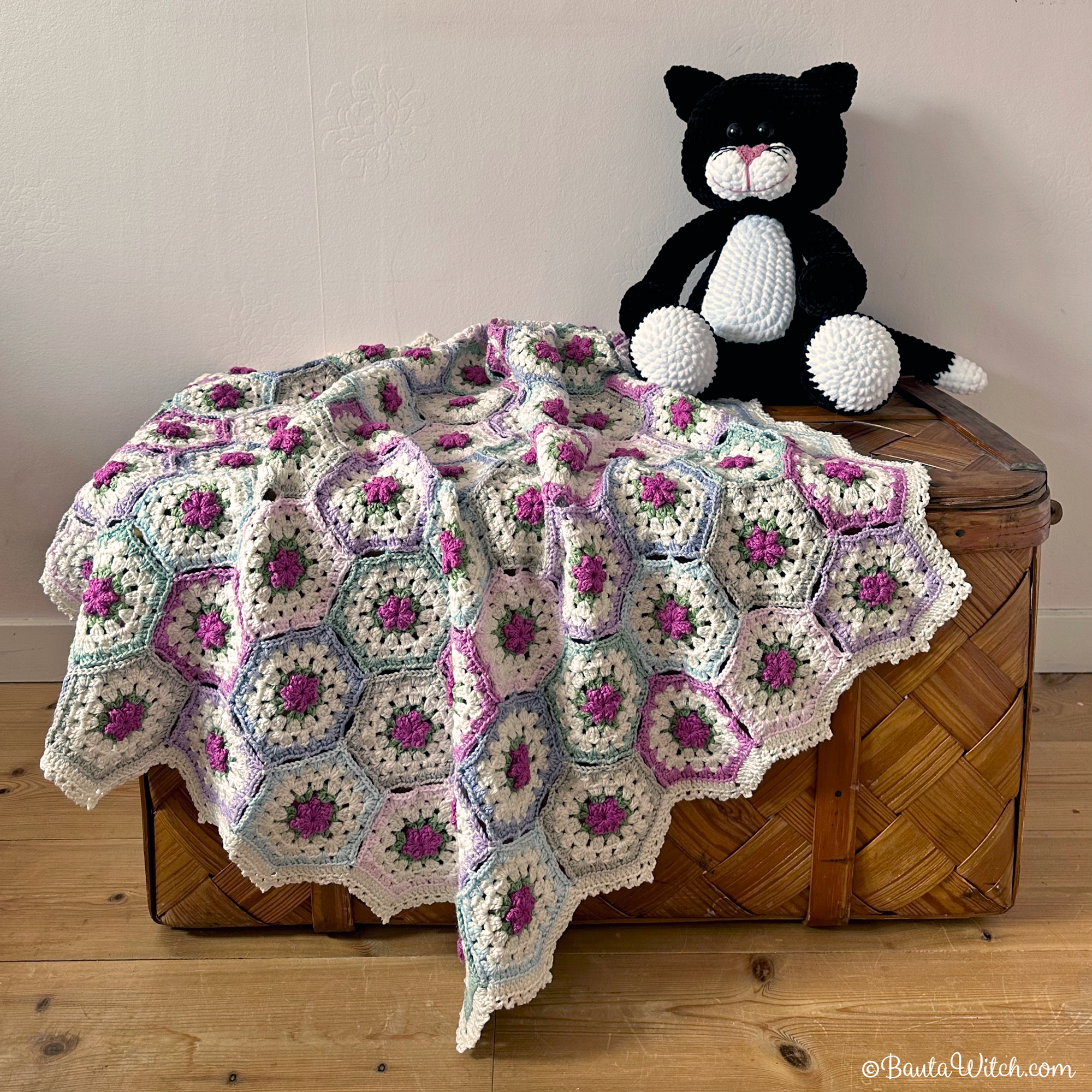 Hexagonpläden Vårsippor, 140 cm (36 nystan) - 3