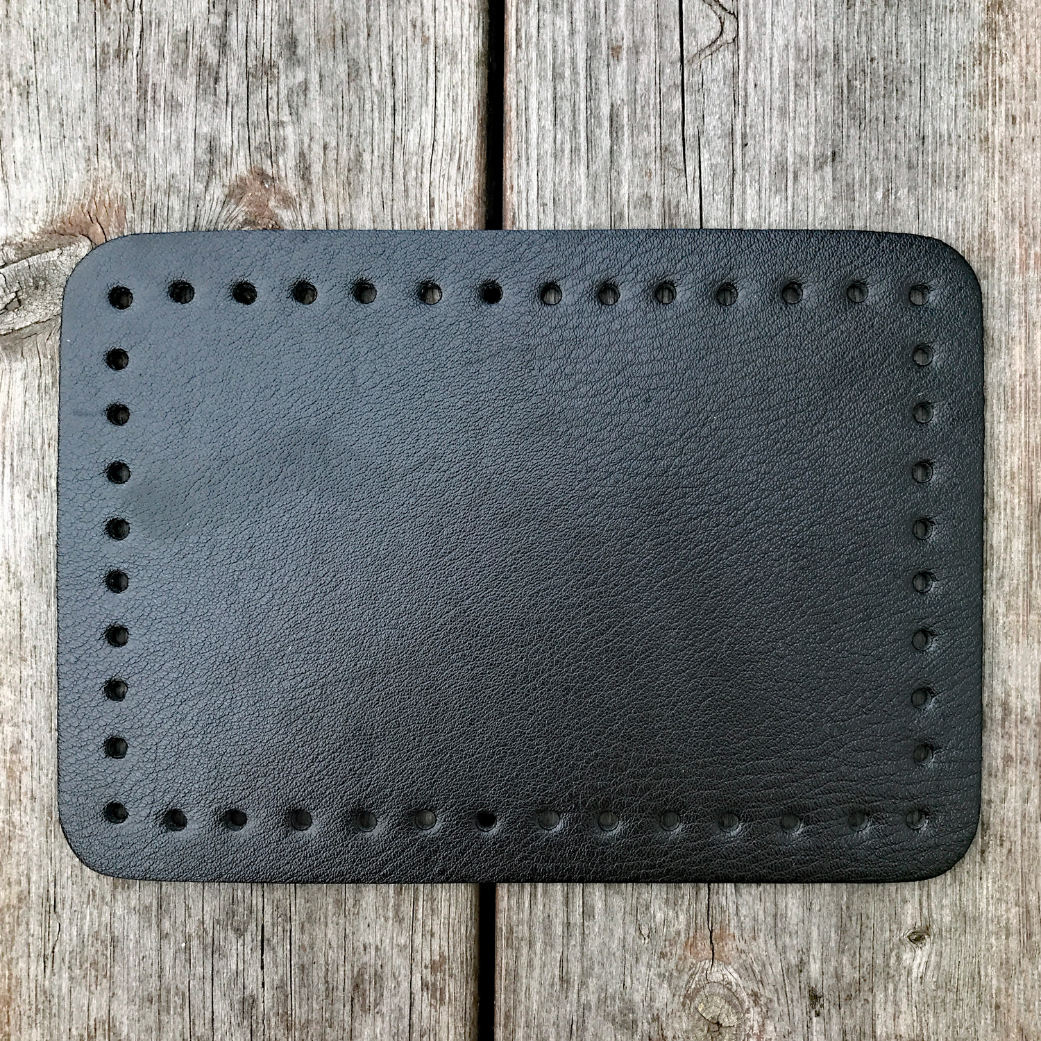 Väskbotten i konstskinn 20x14 cm, svart