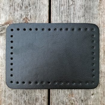 Väskbotten i konstskinn 20x14 cm, svart
