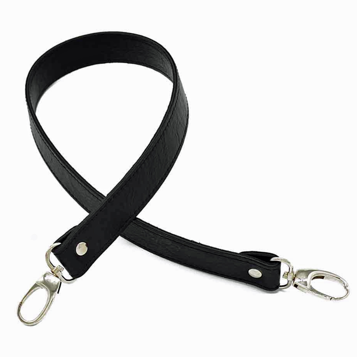 Axelrem 70 cm, svart med silverhakar - 2