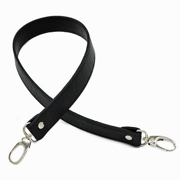 Axelrem 70 cm, svart med silverhakar