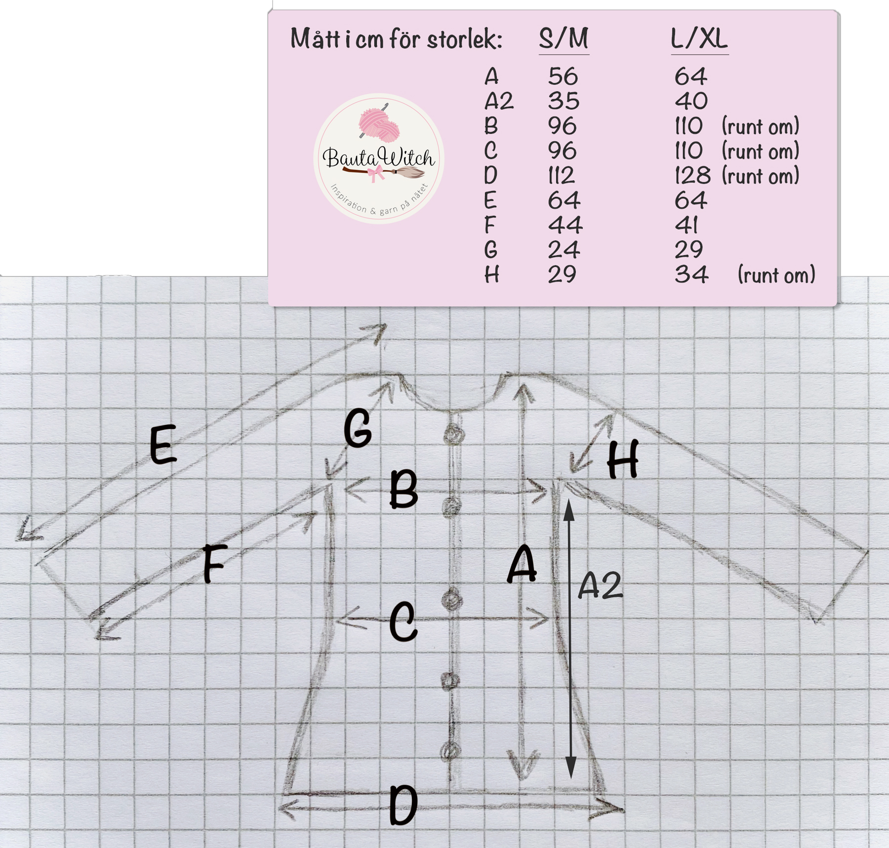 Romantisk kofta i ljusrosa - L/XL (11+6 nystan)  - 4