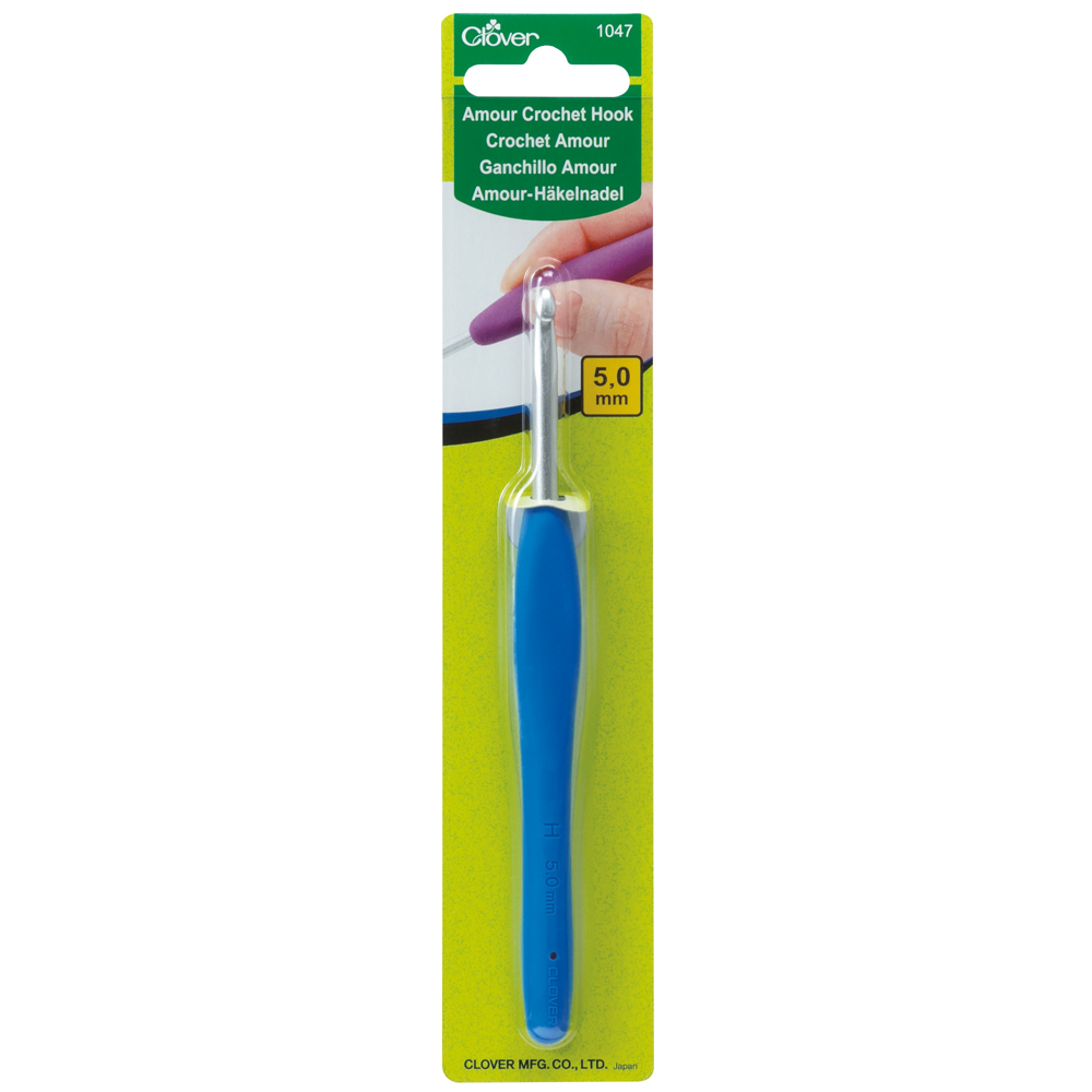 Clover Amour ergonomisk virknål 5,0 mm