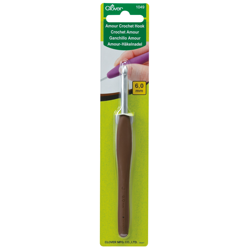 Clover Amour ergonomisk virknål 6,0 mm