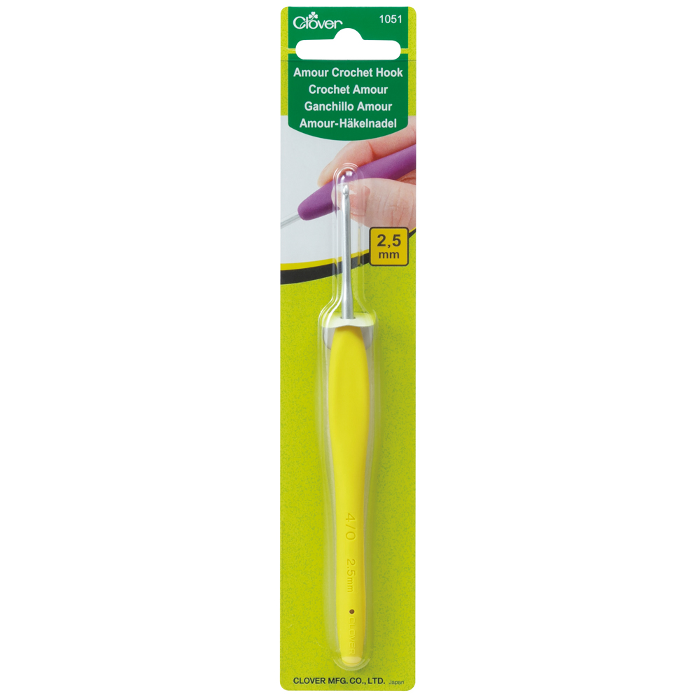 Clover Amour ergonomisk virknål 2,5 mm