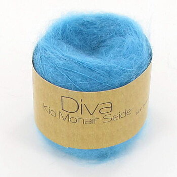 Diva Kid Mohair & Mullbärssilke, turkos