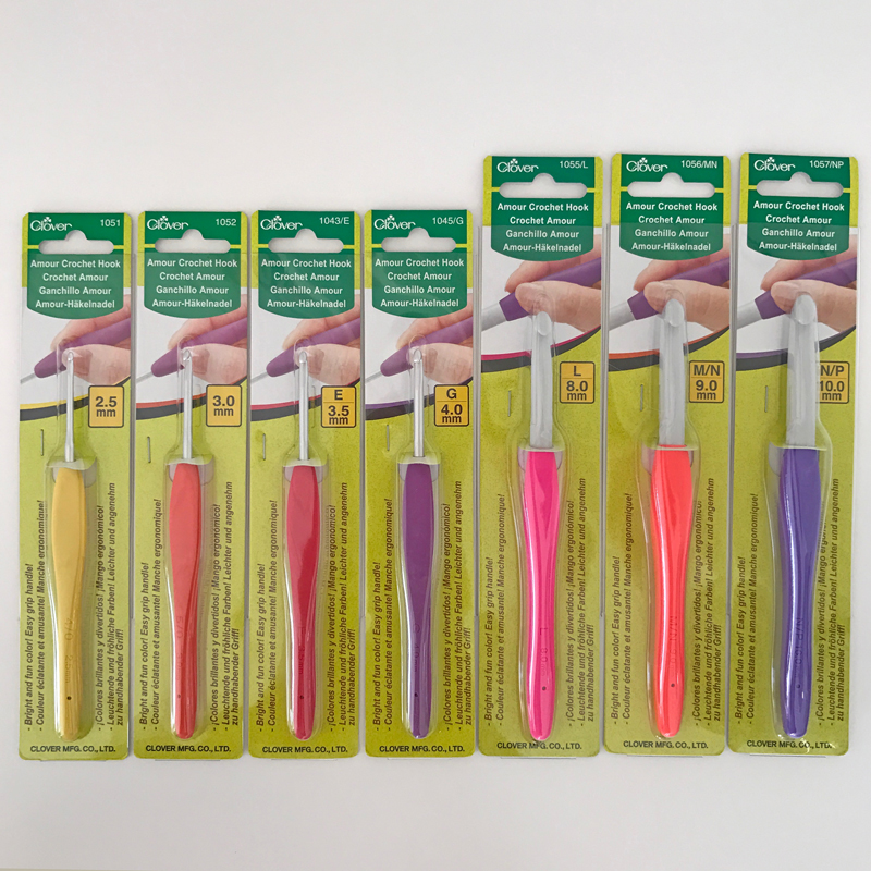 Clover Amour ergonomisk virknål 8,0 mm - 2