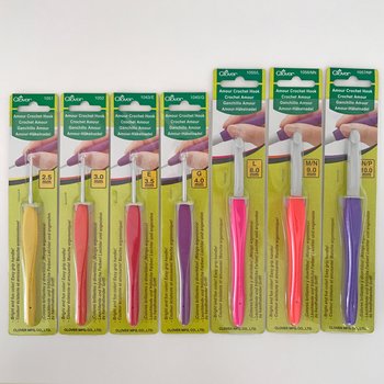 Clover Amour ergonomisk virknål 8,0 mm