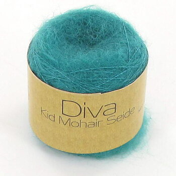 Diva Kid Mohair & Mullbärssilke, oceangrön