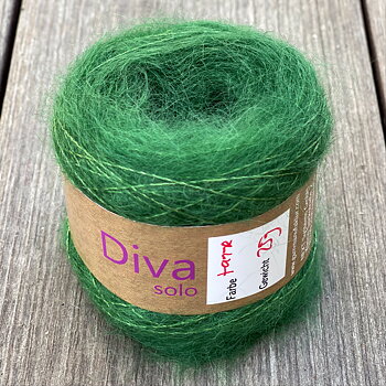 Diva Kid Mohair & Mullbärssilke, grön
