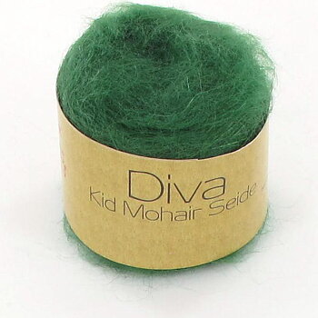 Diva Kid Mohair & Mullbärssilke, grön