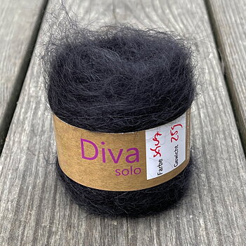 Diva Kid Mohair & Mullbärssilke, svart