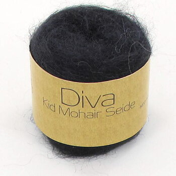 Diva Kid Mohair & Mullbärssilke, svart