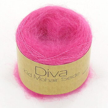 Diva Kid Mohair & Mullbärssilke, cerise