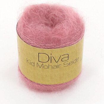 Diva Kid Mohair & Mullbärssilke, gammelrosa