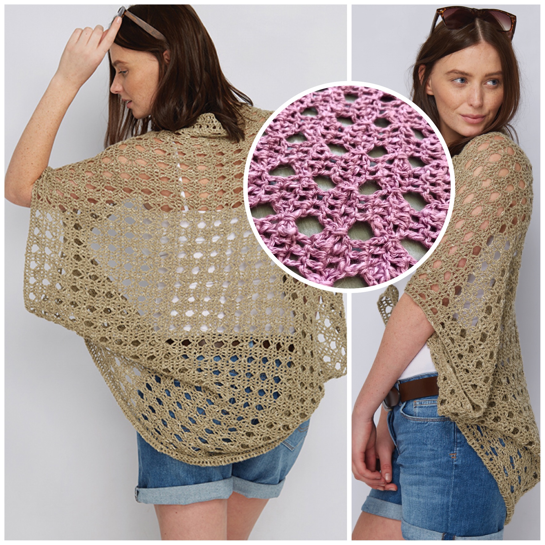 Bolerokoftan "Sea Breeze Shrug" i ljung