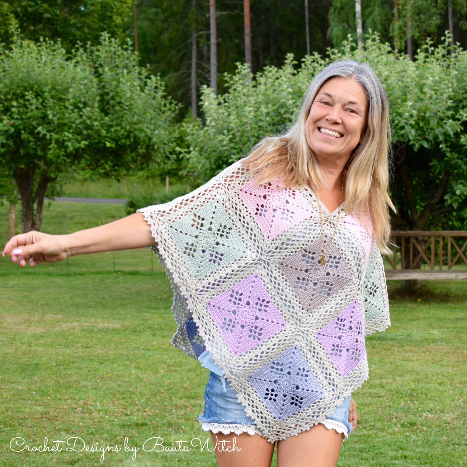 Garn (13 nystan) till romantisk sommarponcho - 3