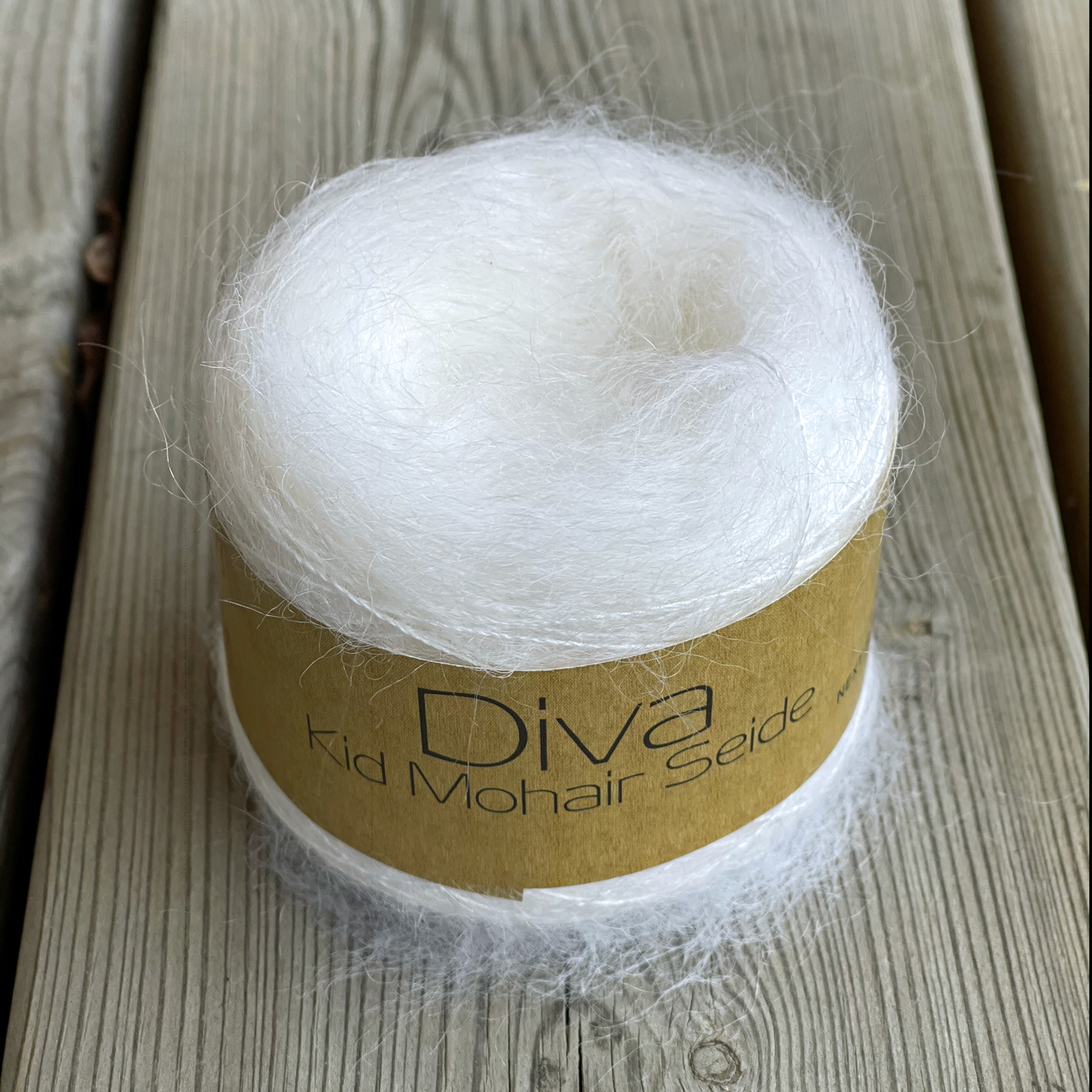 Diva Kid Mohair & Mullbärssilke, vit - 2
