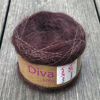 Diva Kid Mohair & Mullbärssilke, brun