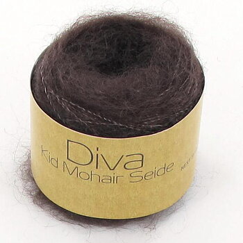 Diva Kid Mohair & Mullbärssilke, brun