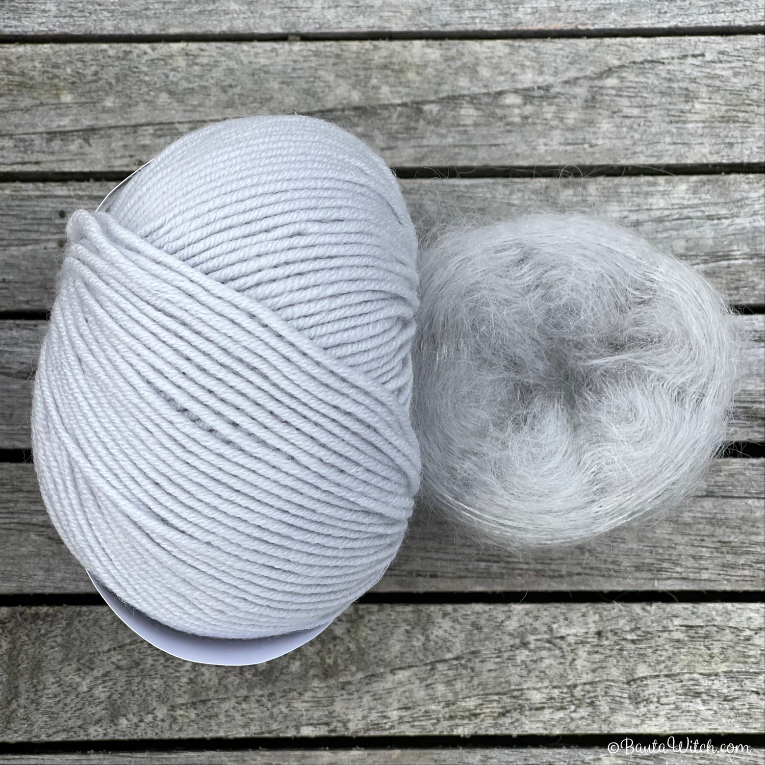 Diva Kid Mohair & Mullbärssilke, ljusgrå - 2