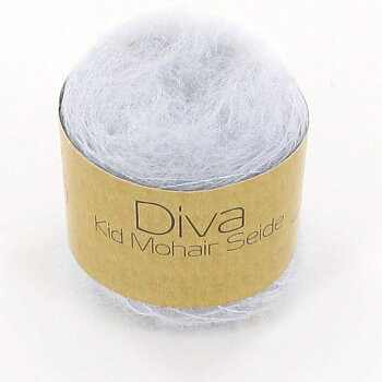 Diva Kid Mohair & Mullbärssilke, ljusgrå