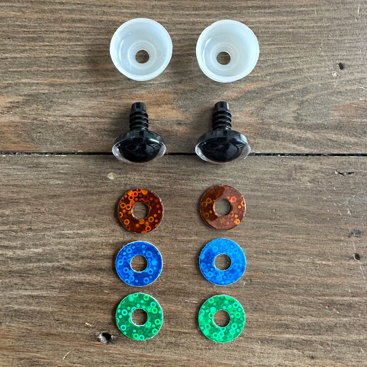  Ett par stora (18 mm) gröna säkerhetsögon - 2
