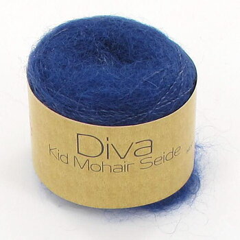 Diva Kid Mohair & Mullbärssilke, marinblå