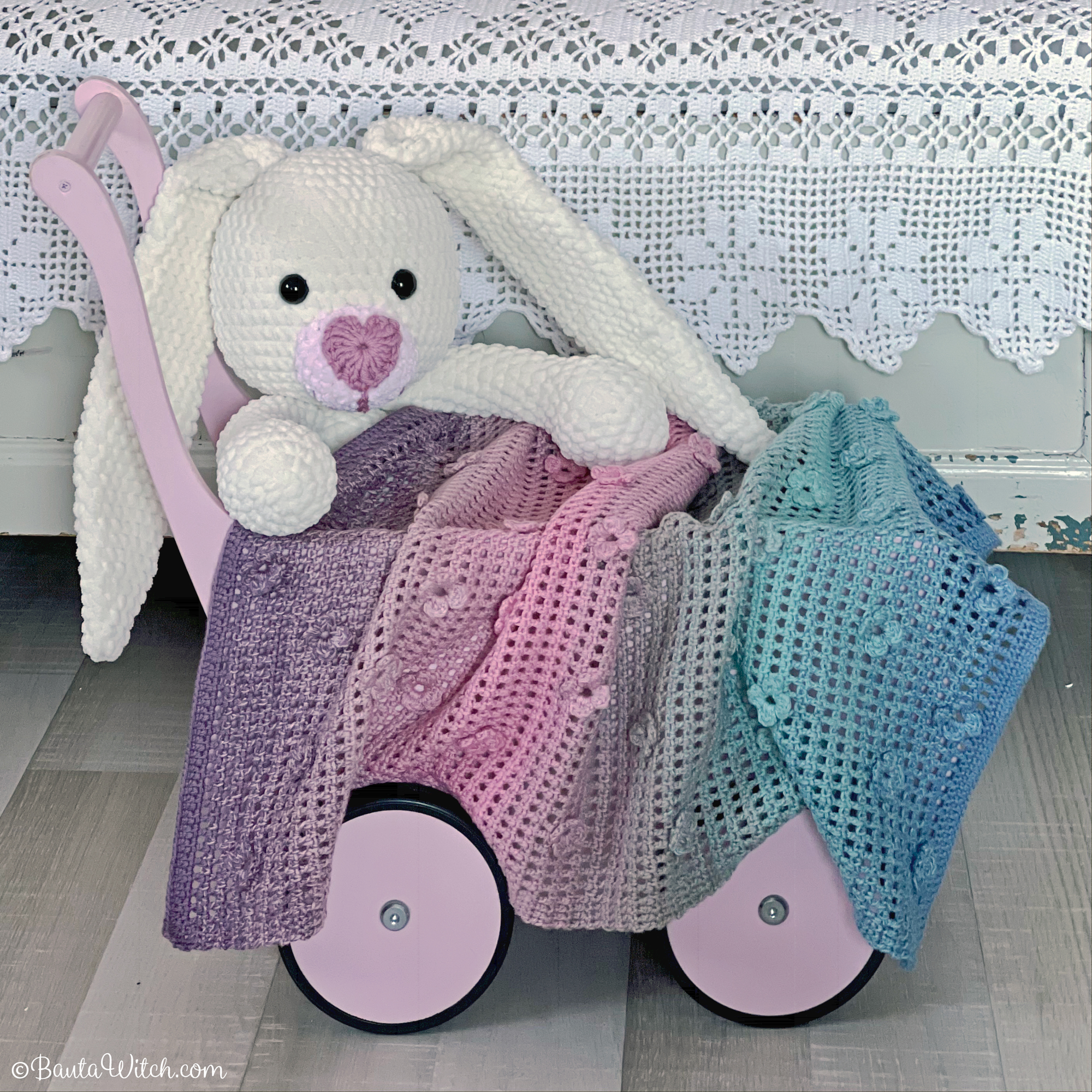 YarnCake till Blommande gallerfilt till baby   - 5