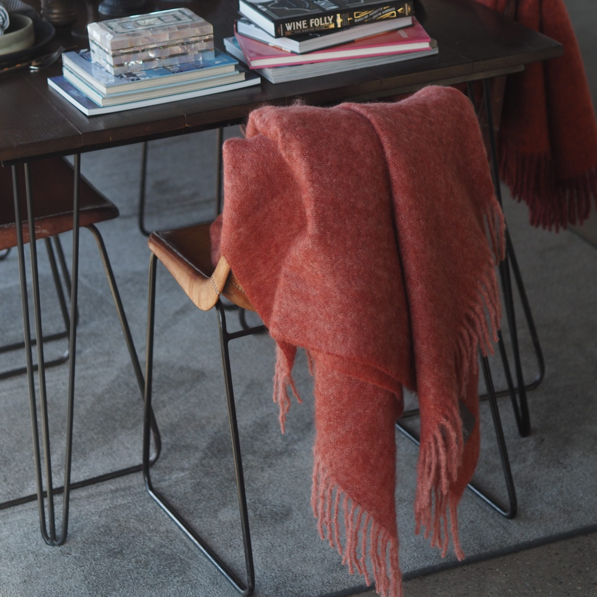  Pläd Mohair Mellow Rose &Brick Melange - 2
