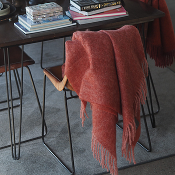  Pläd Mohair Mellow Rose &Brick Melange