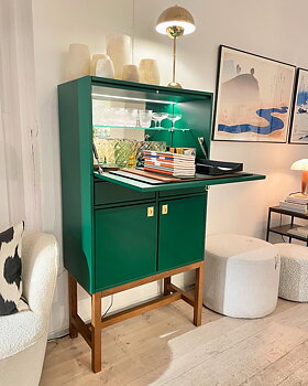  The Drinks Cabinet Forest Green, with handles