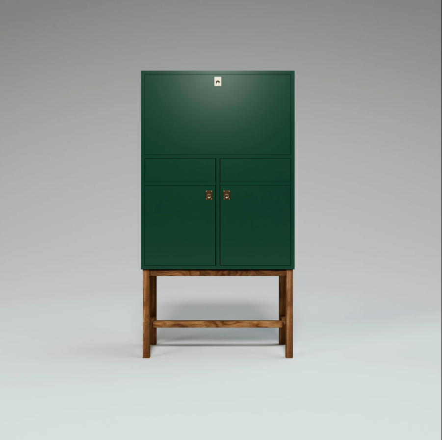  The Drinks Cabinet Forest Green, with handles - 6