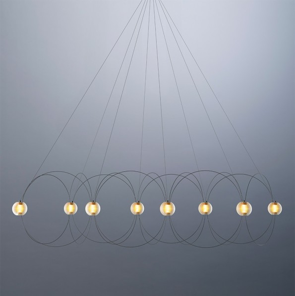 Taklampa Munari 8 Svart - Förmonterad - 2