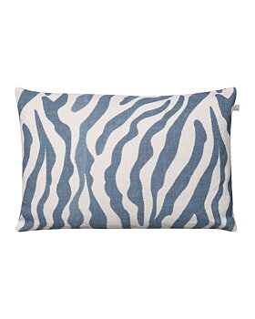 Kudde Linne Zebra - Off White/Heaven Blue 40x60 cm