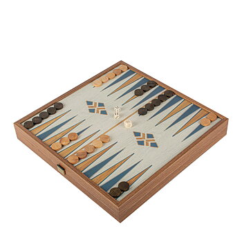 Chess/Backgammon turkos/valnöt 41 x 41cm