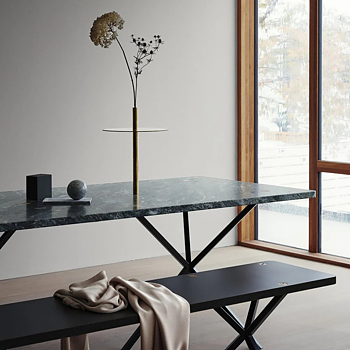Matbord NEB Rektangulär med skiva i Verde Italia