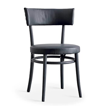  Stol Gemla Källa Svartlackad Bok, Rygg /Sits Brun