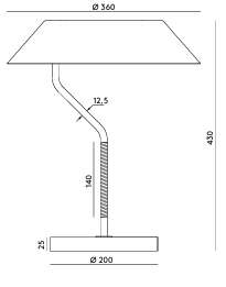 Bordslampa Aider - svart marmor/mässing - 3