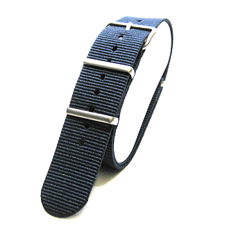 18 mm NATO-band, mörkblått.