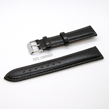 Mörkbrunt 20 mm armband av kalvläder.