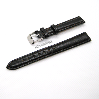 Mörkbrunt 14 mm armband av kalvläder.
