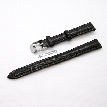 Mörkbrunt 12 mm armband av kalvläder.