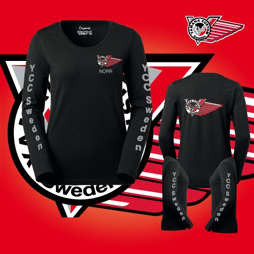 Svart långärmad Dam T-shirt region