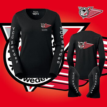 Svart långärmad Dam T-shirt region