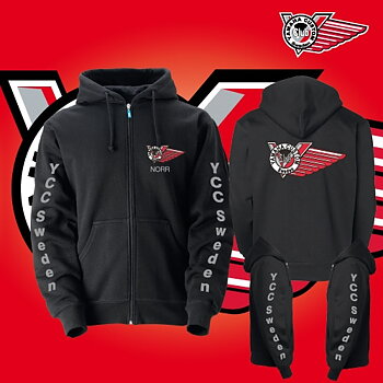 Zip hood med armtryck region