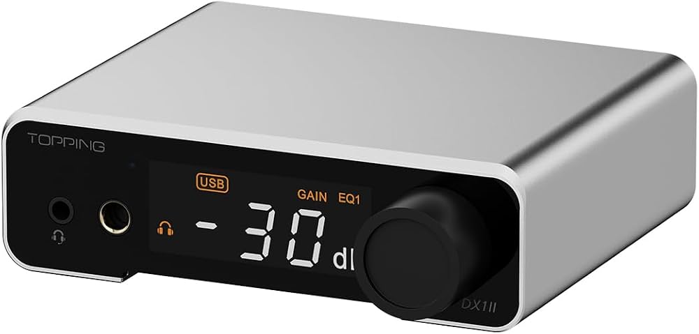 Topping DX1 II DAC och hörlursförstärkare – framifrån