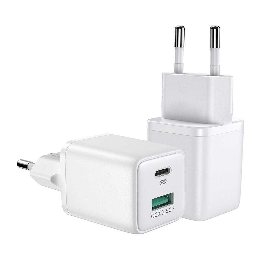 SiGN Mini Snabbladdare USB & USB-C, PD & Q.C3.0, 3A, 30W - Vit - 2