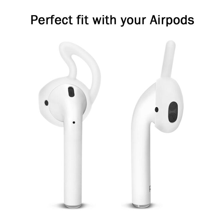 Silikon-earhooks för Apple AirPods - Vit - 3