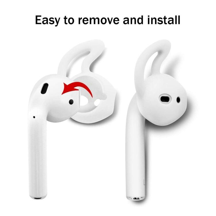 Silikon-earhooks för Apple AirPods - Vit - 4